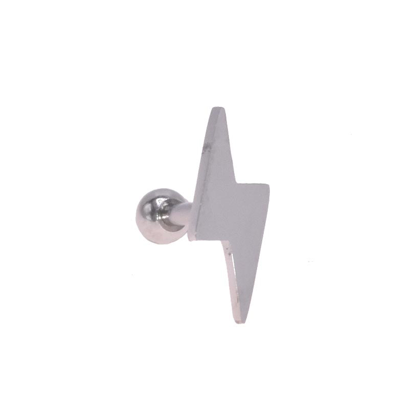 Lot De 3 Piercings Tragus / Cartilage – Acier Chirurgical 316L Et Verre – Noir – Neufs