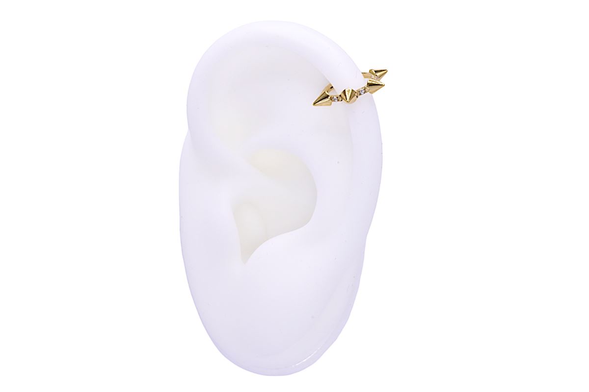 Clicker in gold surgical steel pins and crystals - Evy's Secrets